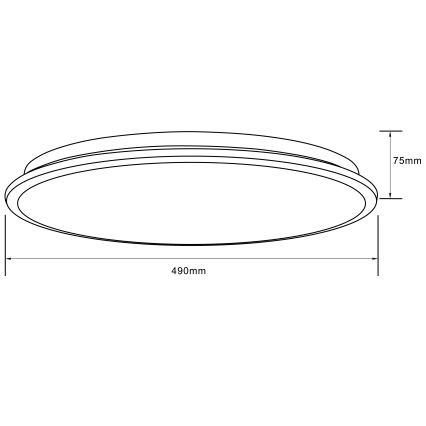 Brilliant - LED RGBW Himmennettävä kattovalo HEIDA LED/30W/230V 3000-6500K + kauko-ohjaus