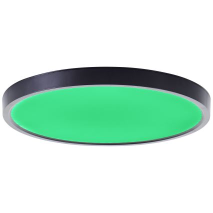 Brilliant - LED RGBW Himmennettävä kattovalo LOTTI LED/16W/230V 3000K halkaisija 30 cm musta Wi-Fi Tuya + kauko-ohjaus