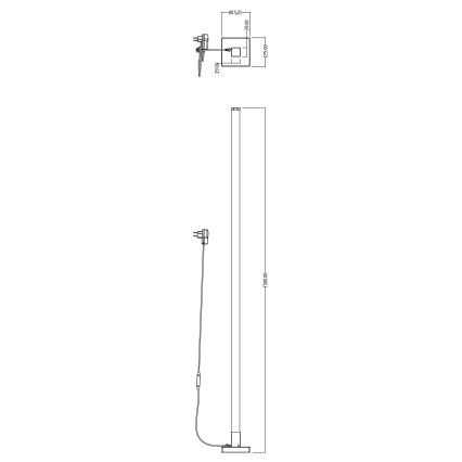 Brilliant - LED RGBW Himmennettävä lattiavalaisin NEELE LED/6,5W/230V musta + kauko-ohjaus