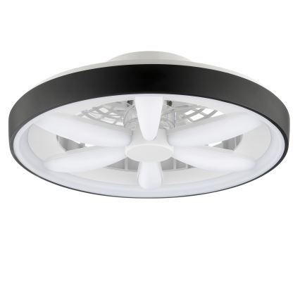 Brilliant - LED RGBW Himmennettävä kattotuuletin valolla GAIANO LED/48W/230V 2700-6500K musta + kauko-ohjaus