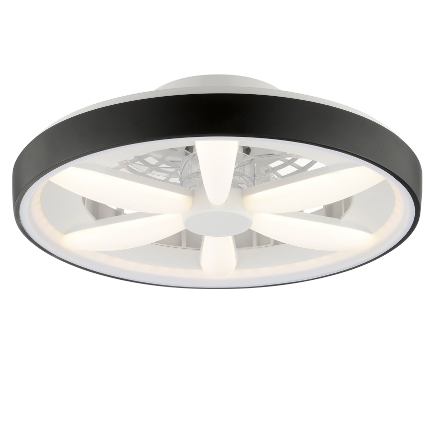 Brilliant - LED RGBW Himmennettävä kattotuuletin valolla GAIANO LED/48W/230V 2700-6500K musta + kauko-ohjaus
