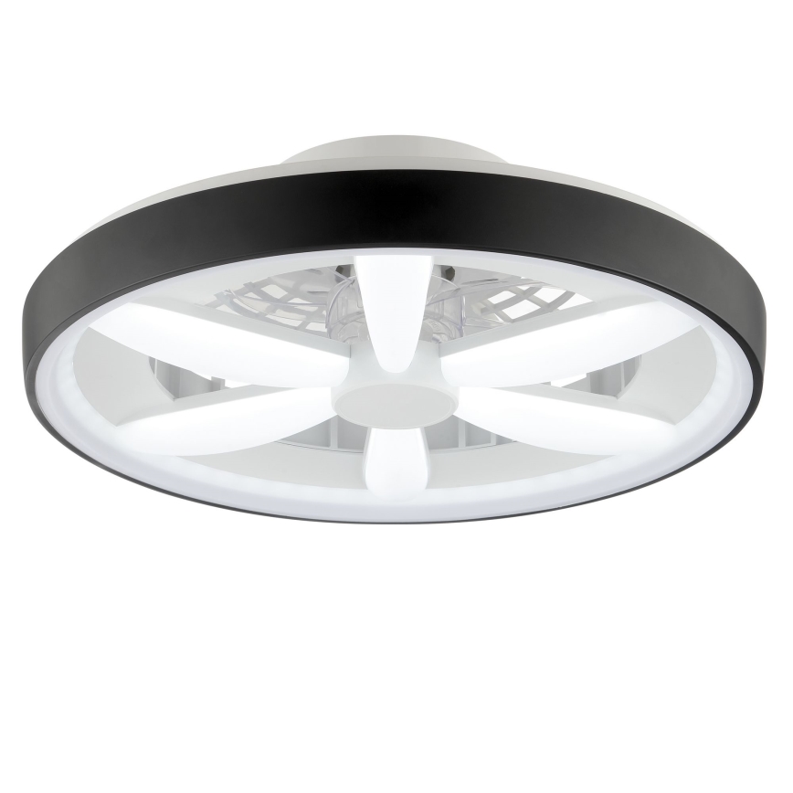 Brilliant - LED RGBW Himmennettävä kattotuuletin valolla GAIANO LED/48W/230V 2700-6500K musta + kauko-ohjaus