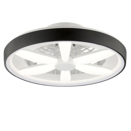 Brilliant - LED RGBW Himmennettävä kattotuuletin valolla GAIANO LED/48W/230V 2700-6500K musta + kauko-ohjaus