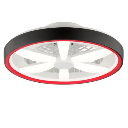 Brilliant - LED RGBW Himmennettävä kattotuuletin valolla GAIANO LED/48W/230V 2700-6500K musta + kauko-ohjaus