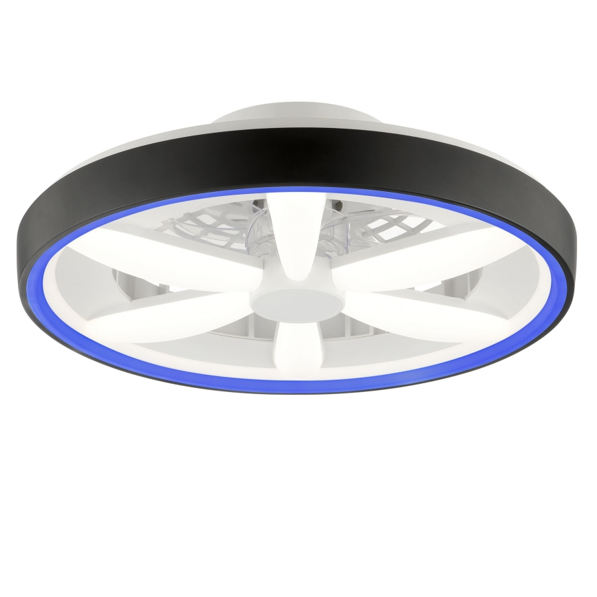 Brilliant - LED RGBW Himmennettävä kattotuuletin valolla GAIANO LED/48W/230V 2700-6500K musta + kauko-ohjaus