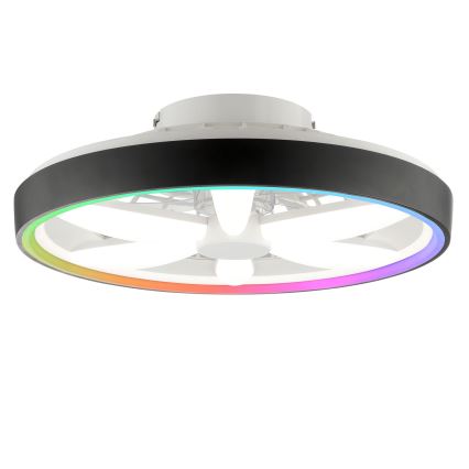 Brilliant - LED RGBW Himmennettävä kattotuuletin valolla GAIANO LED/48W/230V 2700-6500K musta + kauko-ohjaus