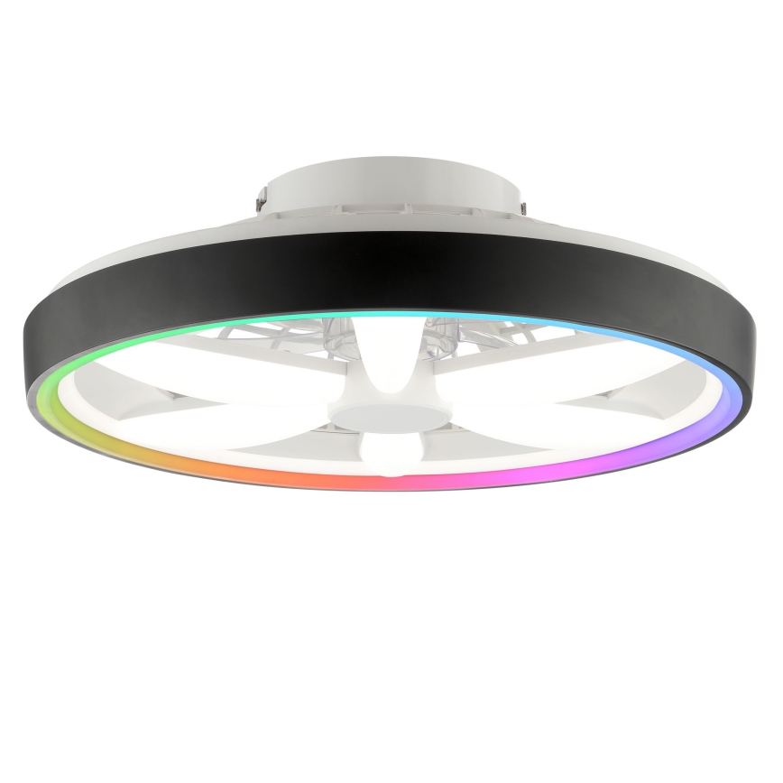 Brilliant - LED RGBW Himmennettävä kattotuuletin valolla GAIANO LED/48W/230V 2700-6500K musta + kauko-ohjaus
