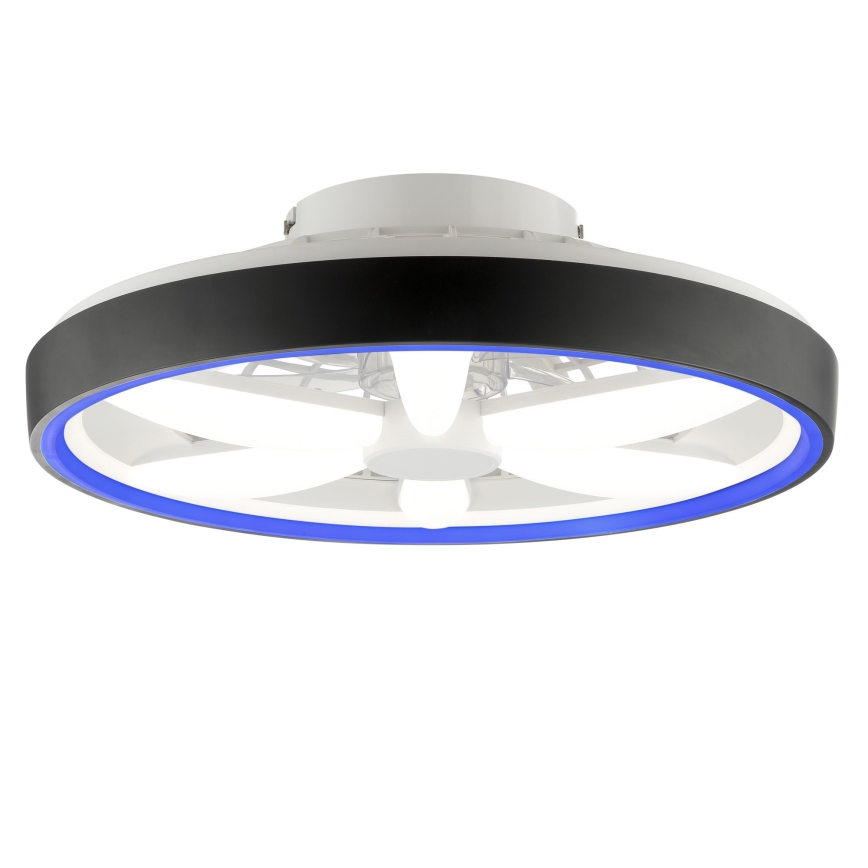 Brilliant - LED RGBW Himmennettävä kattotuuletin valolla GAIANO LED/48W/230V 2700-6500K musta + kauko-ohjaus
