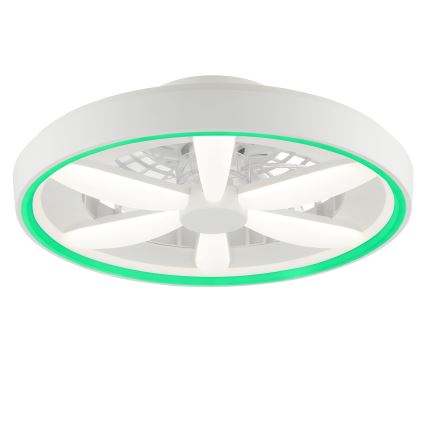 Brilliant - LED RGBW Himmennettävä kattotuuletin valolla GAIANO LED/48W/230V 2700-6500K valkoinen + kauko-ohjaus