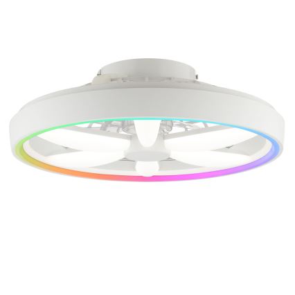 Brilliant - LED RGBW Himmennettävä kattotuuletin valolla GAIANO LED/48W/230V 2700-6500K valkoinen + kauko-ohjaus
