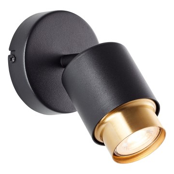 Brilliant - LED-seinäspotti COVELO 1xGU10/5W/230V musta/kulta