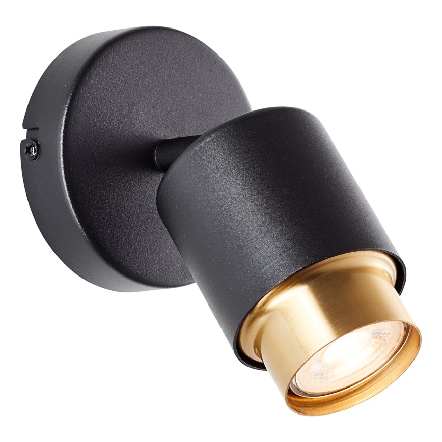 Brilliant - LED-seinäspotti COVELO 1xGU10/5W/230V musta/kulta