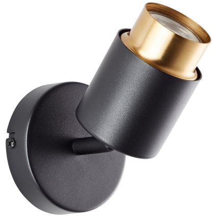 Brilliant - LED-seinäspotti COVELO 1xGU10/5W/230V musta/kulta