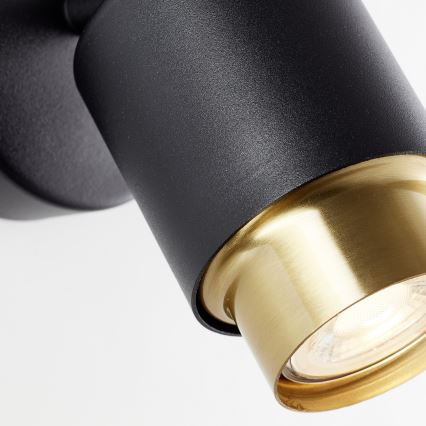 Brilliant - LED-seinäspotti COVELO 1xGU10/5W/230V musta/kulta