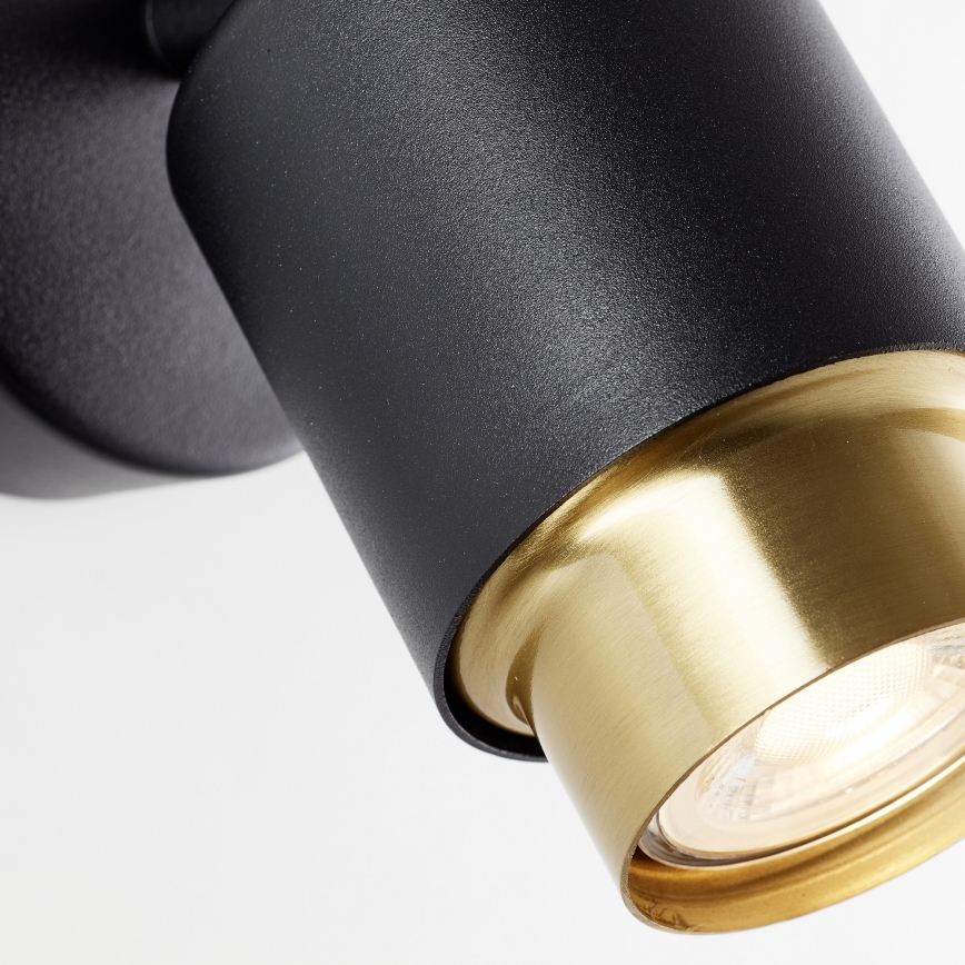 Brilliant - LED-seinäspotti COVELO 1xGU10/5W/230V musta/kulta