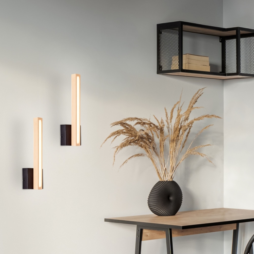Brilliant - LED-seinävalaisin ARION LED/7,5W/230V mänty - FSC sertifioitu