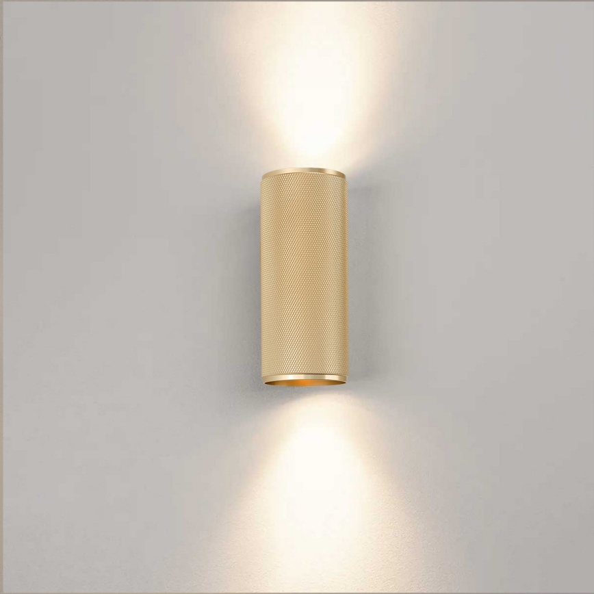 Brilliant - LED-seinävalaisin MARTY 2xGU10/5W/230V kulta