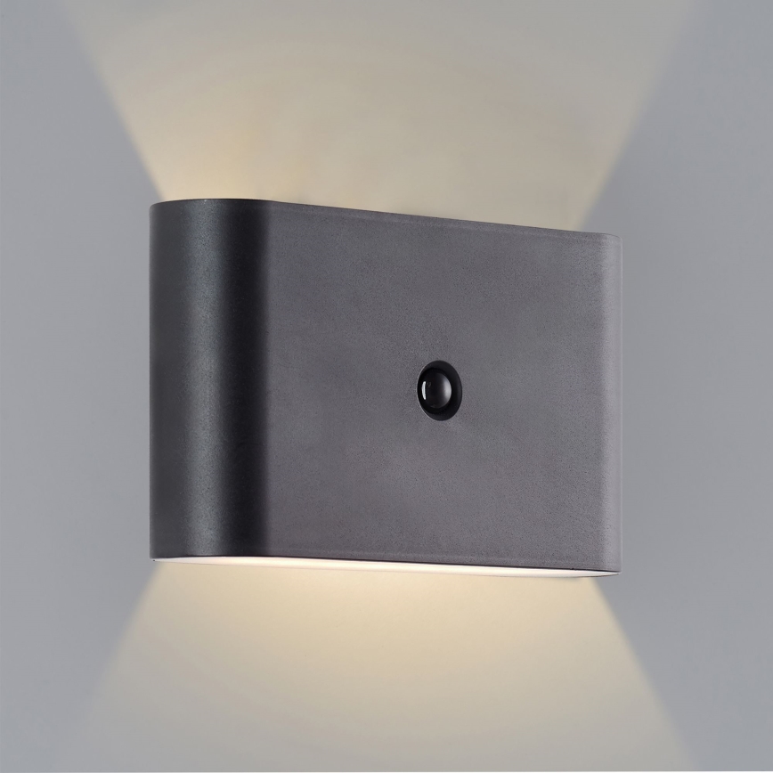 Brilliant - LED Ulkotila ladattava seinävalaisin anturilla XINO LED/3W/5V 3600 mAh IP44 musta