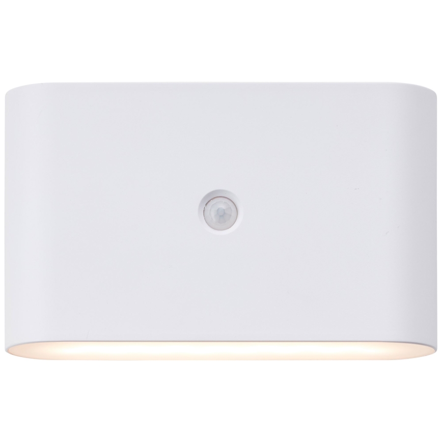 Brilliant - LED Ulkotila ladattava seinävalaisin anturilla XINO LED/3W/5V IP44 valkoinen