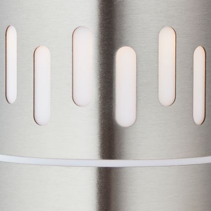 Brilliant - LED-ulkovalaisin anturilla LEIGH LED/0,9W/230V + 1xE27/11W 80 cm IP44 kiiltävä kromi