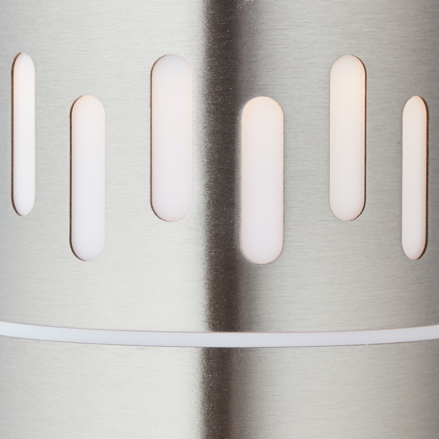 Brilliant - LED-ulkovalaisin anturilla LEIGH LED/0,9W/230V + 1xE27/11W 80 cm IP44 kiiltävä kromi