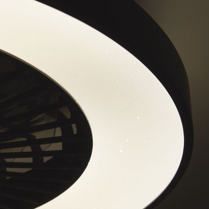 Brilliant - LED RGBW himmennettävä kattotuuletin MAZZARO LED/24W/230V 3000-6500K Ø 58 cm musta + kaukosäädin
