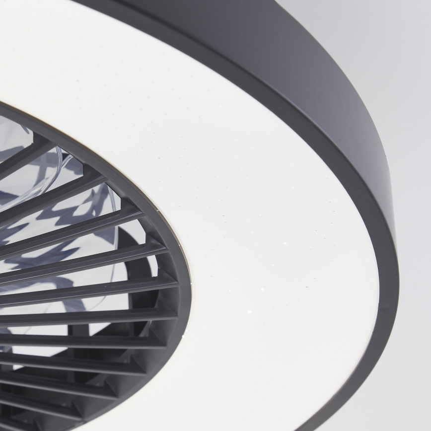 Brilliant - LED RGBW himmennettävä kattotuuletin MAZZARO LED/24W/230V 3000-6500K Ø 58 cm musta + kaukosäädin