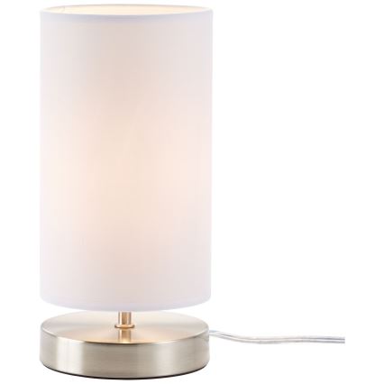 Brilliant - Pöytälamppu CLARIE 1xE14/40W/230V mattakromi/valkoinen