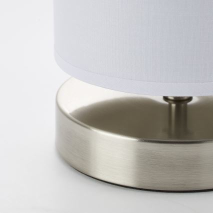 Brilliant - Pöytälamppu CLARIE 1xE14/40W/230V mattakromi/valkoinen