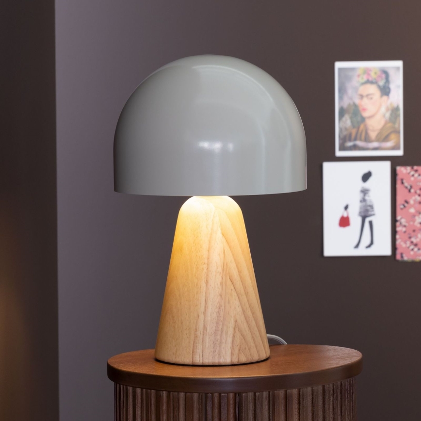 Brilliant - Pöytävalaisin NALAM 1xE14/40W/230V beige/tuhka - FSC sertifioitu