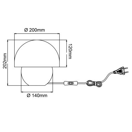 Brilliant - Pöytävalaisin NALAM 1xE14/40W/230V harmaa/tuhka
