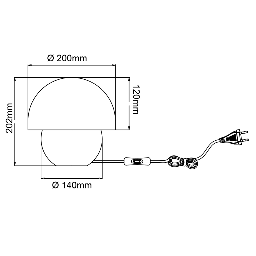 Brilliant - Pöytävalaisin NALAM 1xE14/40W/230V harmaa/tuhka