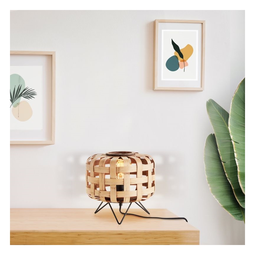 Brilliant - Pöytävalaisin WOODLINE 1xE27/40W/230V bambu - FSC sertifioitu
