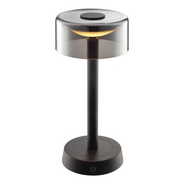 Brilliant - RAZOR himmennettävä ladattava kosketusohjattu ulkokäyttöön tarkoitettu pöytävalaisin LED/2,5W/5V 2700K 2600 mAh IP44 musta