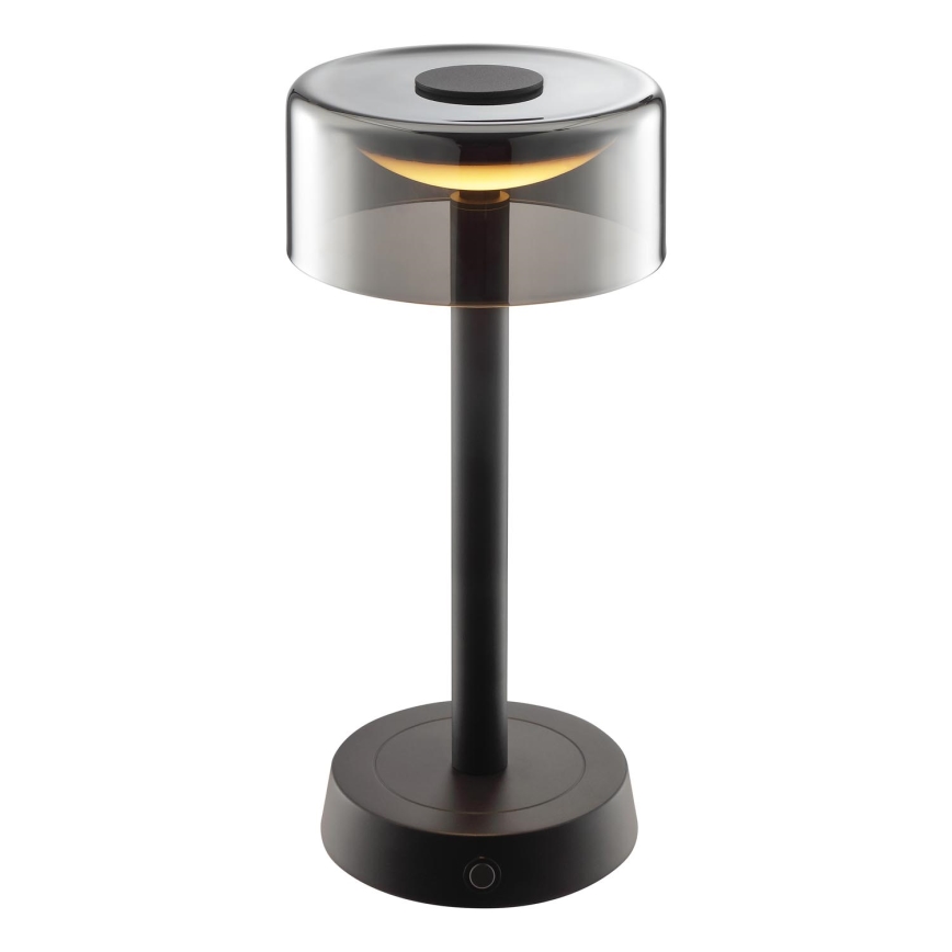 Brilliant - RAZOR himmennettävä ladattava kosketusohjattu ulkokäyttöön tarkoitettu pöytävalaisin LED/2,5W/5V 2700K 2600 mAh IP44 musta
