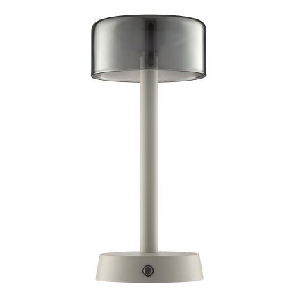 Brilliant - himmennettävä ladattava kosketusohjattu ulkokäyttöön tarkoitettu pöytälamppu RAZOR LED/2,5W/5V 2700K 2600 mAh IP44 harmaa