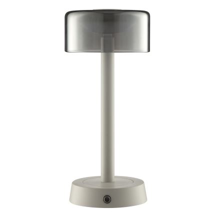 Brilliant - himmennettävä ladattava kosketusohjattu ulkokäyttöön tarkoitettu pöytälamppu RAZOR LED/2,5W/5V 2700K 2600 mAh IP44 harmaa
