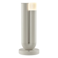 Brilliant - SAYU LED, himmennettävä ladattava kosketusohjattu ulkokäyttöinen pöytävalaisin, 2,5 W / 5 V, 2700 K, 2600 mAh, IP44, harmaa