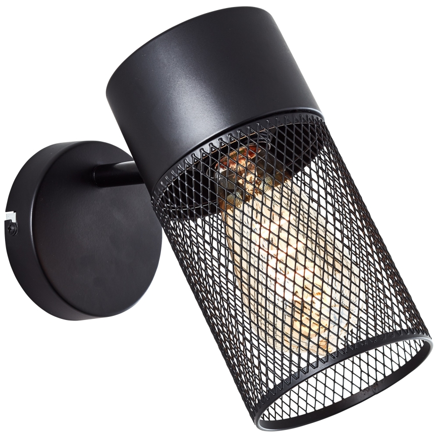 Brilliant - Seinäkohdevalaisin KAMOLO 1xE27/40W/230V musta