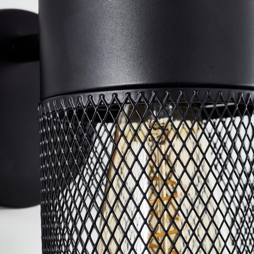 Brilliant - Seinäkohdevalaisin KAMOLO 1xE27/40W/230V musta