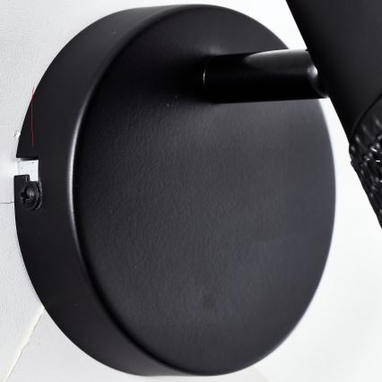 Brilliant - Seinäkohdevalaisin KAMOLO 1xE27/40W/230V musta