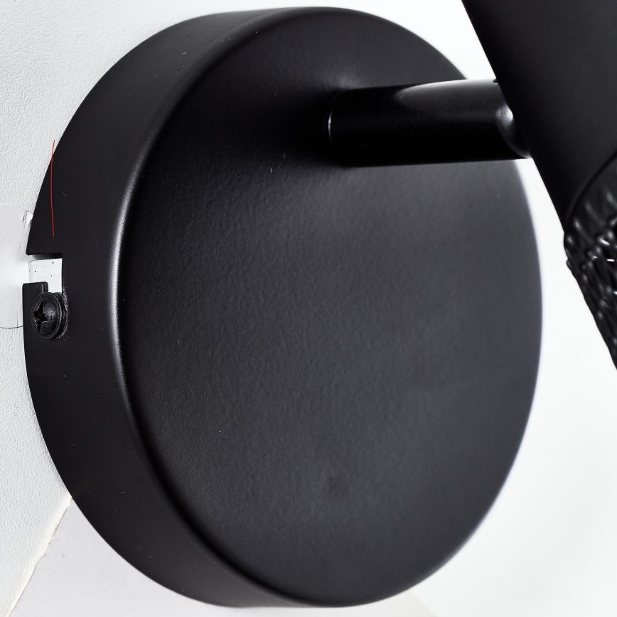 Brilliant - Seinäkohdevalaisin KAMOLO 1xE27/40W/230V musta