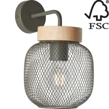 Brilliant - Seinävalaisin GIADA 1xE27/40W/230V vihreä - FSC sertifioitu
