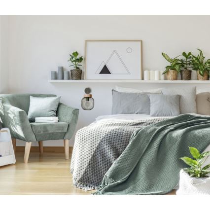Brilliant - Seinävalaisin GIADA 1xE27/40W/230V vihreä - FSC sertifioitu