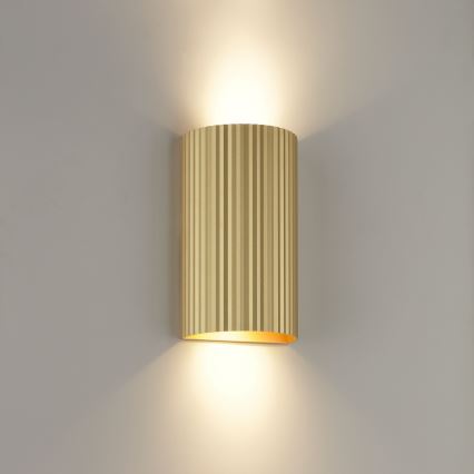 Brilliant - Seinävalaisin UNDULA 2xGU10/10W/230V kulta