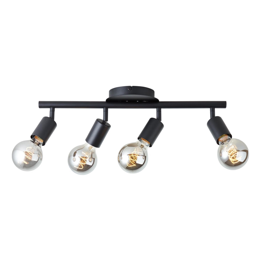 Brilliant - Spottivalaisin TIFFANY 4xE27/28W/230V musta