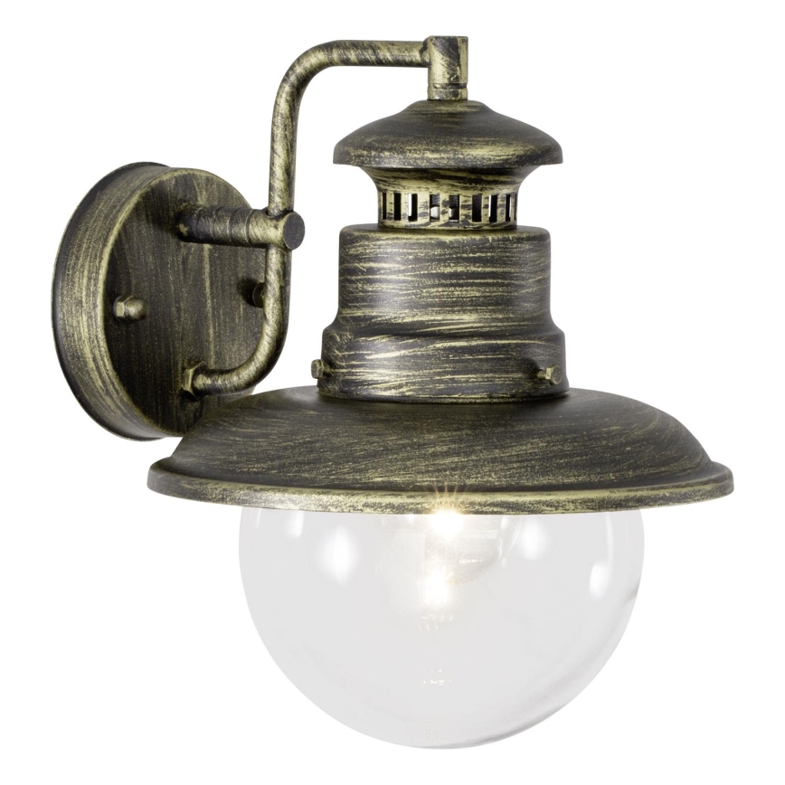 Brilliant - Ulkoseinävalaisin ARTU 1xE27/60W/230V IP44 patina/kulta