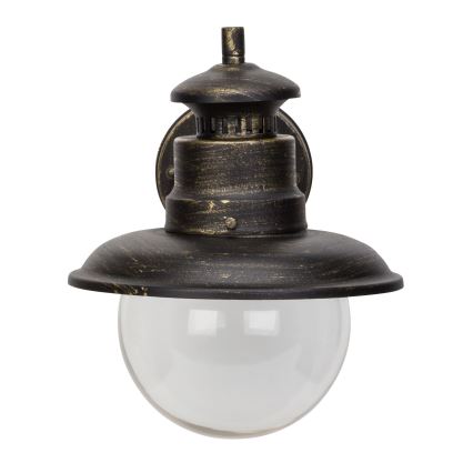 Brilliant - Ulkoseinävalaisin ARTU 1xE27/60W/230V IP44 patina/kulta