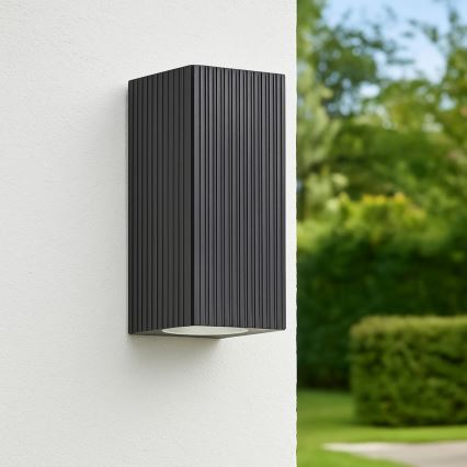 Brilliant - Ulkoseinävalaisin JELANI 2xGU10/10W/230V IP44 musta