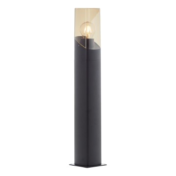 Brilliant - Ulkovalaisin MINOU 1xE27/10W/230V 60 cm IP44 musta/savuinen